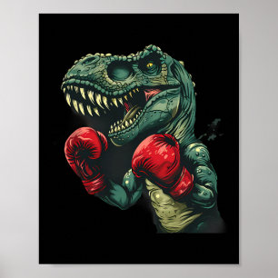 Boxen Dinosaur Boxer Dino Kickboxen T-Rex Boxen Poster