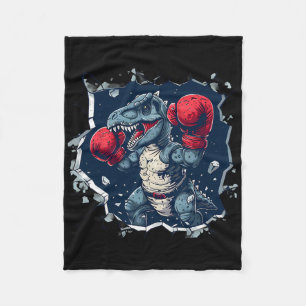 Boxen Dinosaur Boxer T-Rex Kickboxen Dino Boxen Fleecedecke