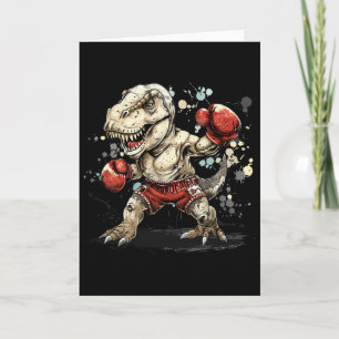 Boxen Dinosaur Boxer T-Rex Kickboxen Dino Boxen Karte