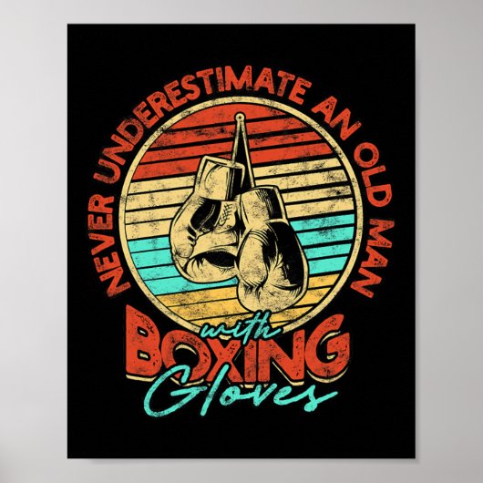 Boxen für alte Männer - Vintag 1 Poster (Vorne)