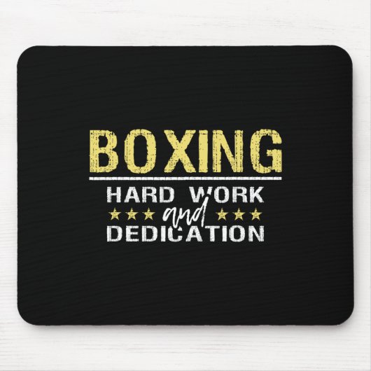 Boxen Hartes Training Und Hingabe - Kickboxen Fitn Mousepad (Vorne)