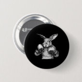 Boxen Hasen Boxhandschuhe Kickboxen Lustiger Boxer Button (Vorne & Hinten)