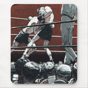 Boxen im Ring im Stil alter Sportarten, Boxer kämp Mousepad