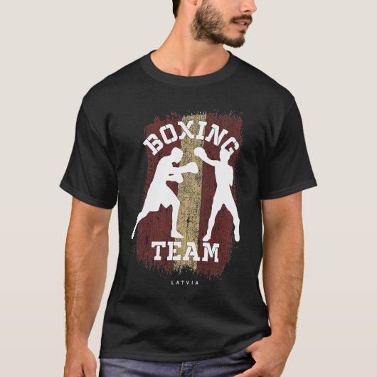Boxen in Lettland Kampf Sportkämpfe Boxing T-Shirt (Vorderseite)
