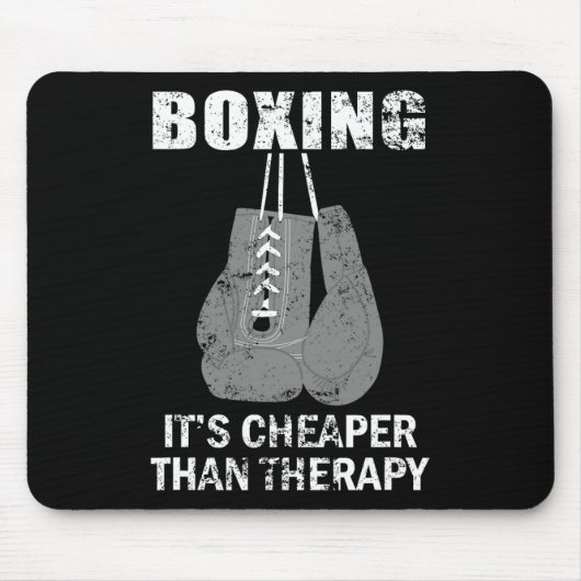 Boxen ist billiger als Boxertherapie Mousepad (Vorne)