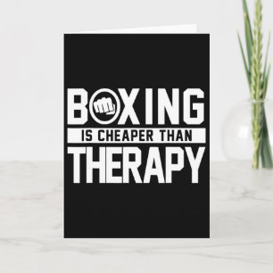 Boxen ist billiger als Therapie Kickboxen Zitat Fi Karte