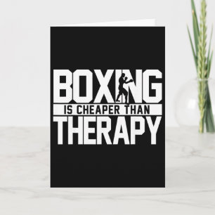 Boxen ist billiger als Therapie Kickboxen Zitat S Karte