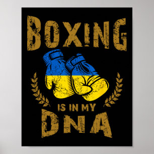 Boxen ist in meiner D-n-a Ukraine-Flagge Boxhandsc Poster