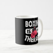 Boxen ist mein therapeutisches Boxziffer Gym Fight Kaffeetasse (VorderseiteRechts)