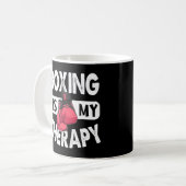 Boxen ist mein therapeutisches Boxziffer Gym Fight Kaffeetasse (Vorderseite Links)