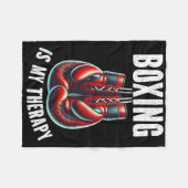 Boxen ist meine Therapie Boxhandschuhe Boxer Comba Fleecedecke (Vorderseite (Horizontal))