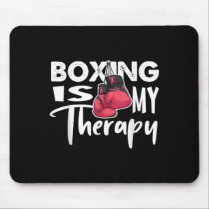 Boxen ist meine Therapie Funny Boxing Zitat Gym Fi Mousepad