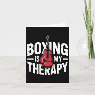 Boxen ist meine Therapie Funny Fighter Gloves Punc Karte