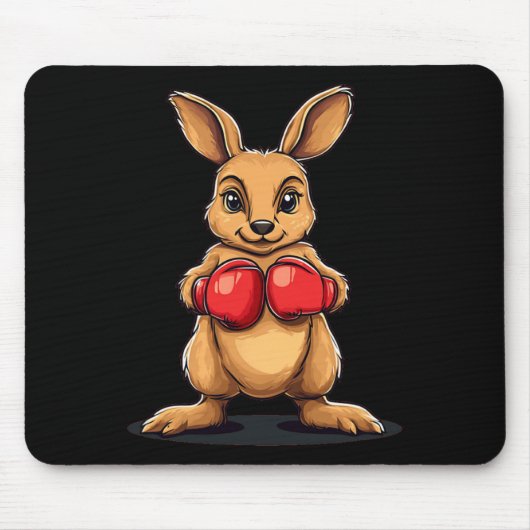 Boxen Kangaroo für ein Knockout-Lachen Mousepad (Vorne)