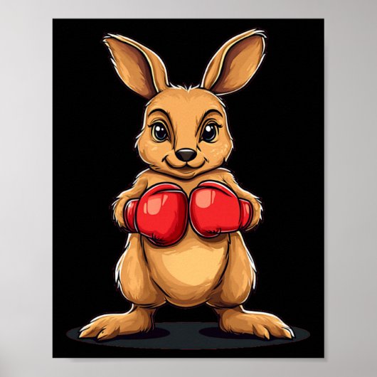 Boxen Kangaroo für ein Knockout-Lachen Poster (Vorne)
