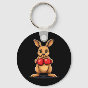 Boxen Kangaroo für ein Knockout-Lachen Schlüsselanhänger