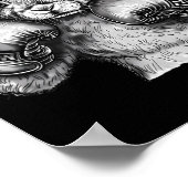 Boxen Kaninchen Boxhandschuhe Kickboxen Lustiger B Poster (Ecke)