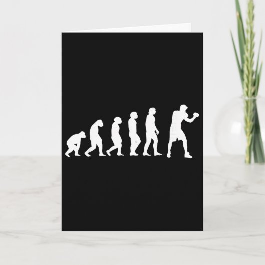 Boxen Kickboxen Evolution Boxkampf Boxer Karte (Vorderseite)