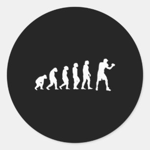 Boxen Kickboxen Evolution Boxkampf Boxer Runder Aufkleber