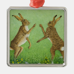 Boxen klug silbernes ornament