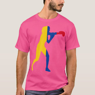 Boxen Kolumbien Flagge Frauen Girl Box Female Comp T-Shirt