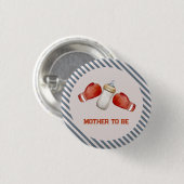 Boxen Little Champion Mutter werdende Babyparty Button (Vorne & Hinten)