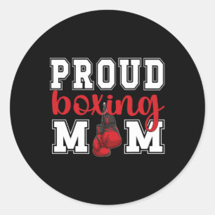 Boxen Mama stolz Boxen Mama Boxen Mutter Runder Aufkleber