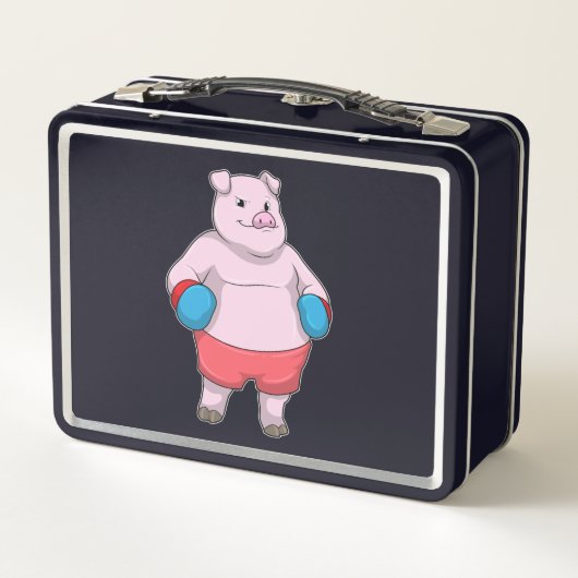 Boxen mit Boxhandschuhen (Rückseite)