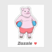 Boxen mit Boxhandschuhen Aufkleber (Blatt)