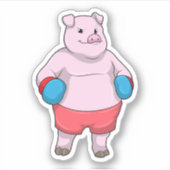 Boxen mit Boxhandschuhen Aufkleber (Vorderseite)