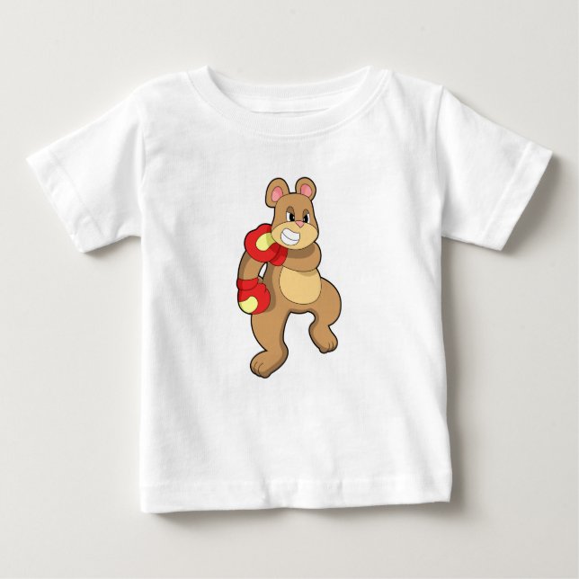 Boxen mit Boxhandschuhen Baby T-shirt (Vorderseite)