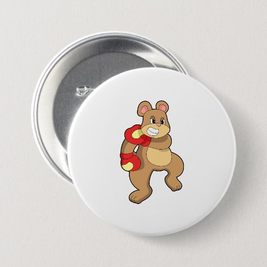 Boxen mit Boxhandschuhen Button (Vorne & Hinten)