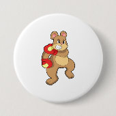 Boxen mit Boxhandschuhen Button (Vorderseite)