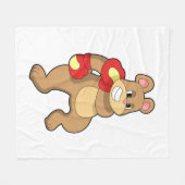 Boxen mit Boxhandschuhen Fleecedecke (Vorderseite (Horizontal))