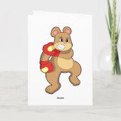 Boxen mit Boxhandschuhen Karte (Rückseite)