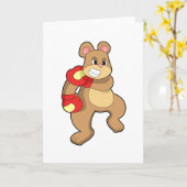 Boxen mit Boxhandschuhen Karte (Gelbe Blume)