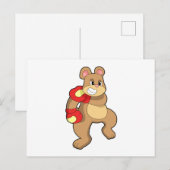 Boxen mit Boxhandschuhen Postkarte (Vorne/Hinten)