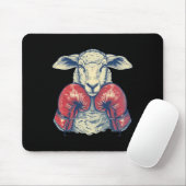 Boxen mit Boxhandschuhen Schaf Kickboxen Lustiges Mousepad (Mit Mouse)