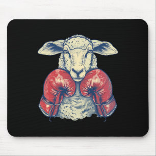 Boxen mit Boxhandschuhen Schaf Kickboxen Lustiges  Mousepad