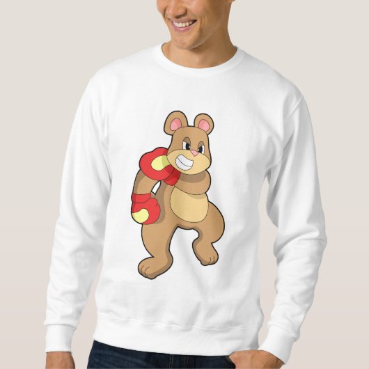 Boxen mit Boxhandschuhen Sweatshirt (Vorderseite)