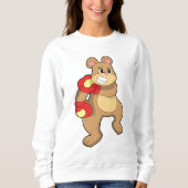 Boxen mit Boxhandschuhen Sweatshirt (Vorderseite)