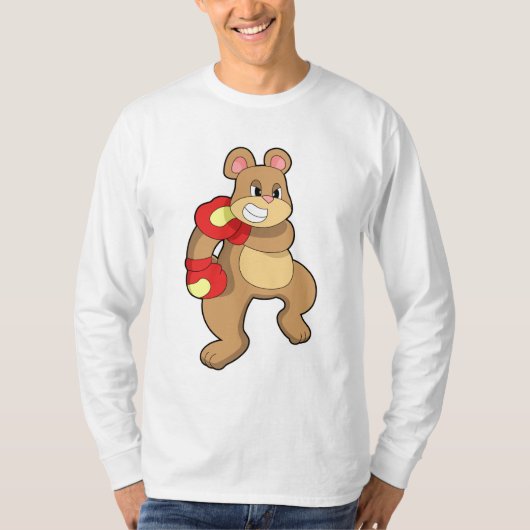 Boxen mit Boxhandschuhen T-Shirt (Vorderseite)