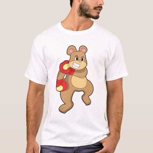 Boxen mit Boxhandschuhen T-Shirt (Vorderseite)
