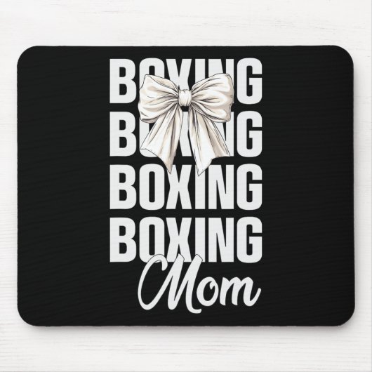 Boxen-Mutter Kokette Schleife Süße Boxfans Mütter Mousepad (Vorne)