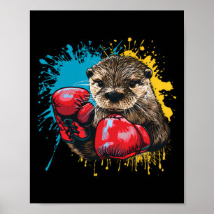 Boxen Otter Liebhaber Boxhandschuhe Kickboxen Lust Poster
