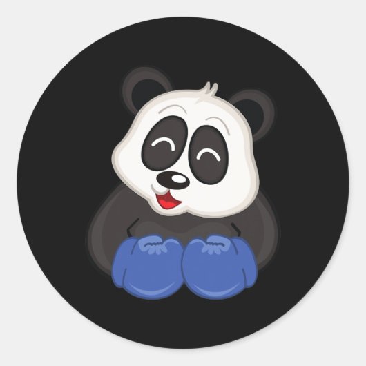 Boxen - Panda Bear Runder Aufkleber (Vorderseite)