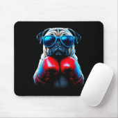 Boxen Pug Hund Kickboxen Cool Mousepad (Mit Mouse)