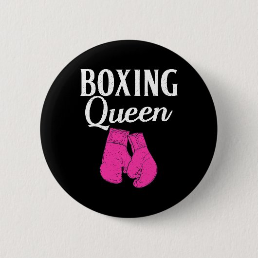 Boxen Queen Sport Fighting Boxer Button (Vorderseite)