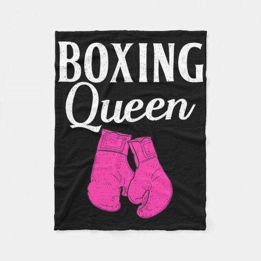 Boxen Queen Sport Fighting Boxer Fleecedecke (Vorderseite)