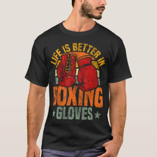 Boxen Retro Vintage Leben ist besser im Boxen T-Shirt